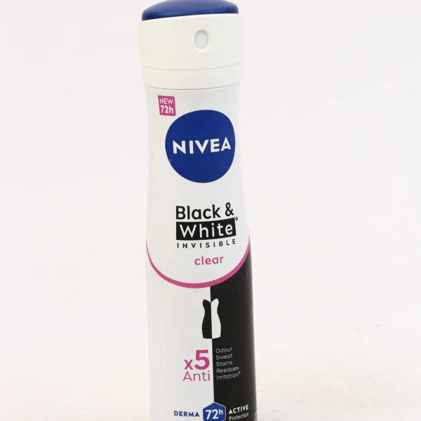 نيفيا Black & White Invisible Clear سبراي – 150 مل