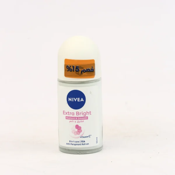 نيفيا Extra Bright Radiant & Smooth رول أون – 50 مل