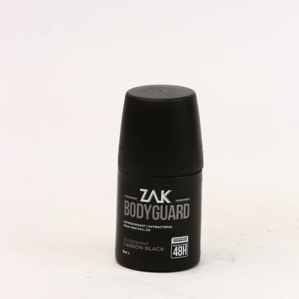 زاك بودي جارد كاربون بلاك رول أون - ZAK Bodyguard Carbon Black Roll On - 50 مل