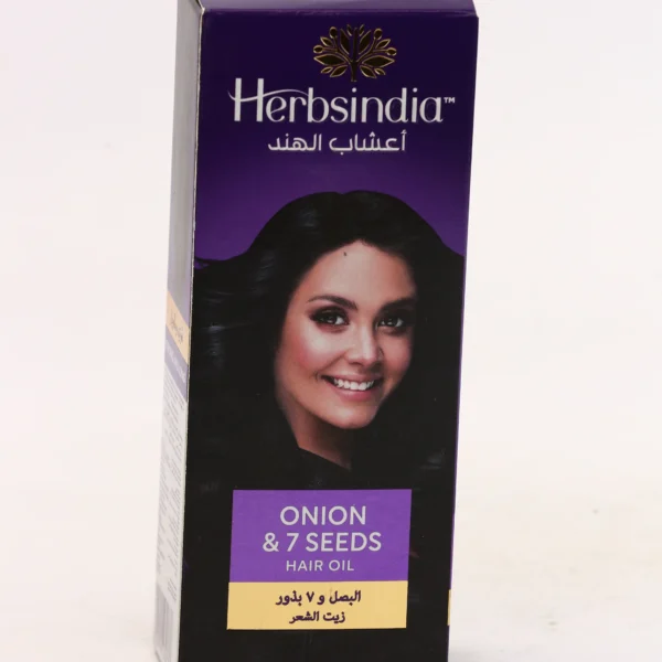 زيت شعر هيربس إنديا بصل و7 بذور - Herbsindia Onion & 7 Seeds Hair Oil - 180 مل