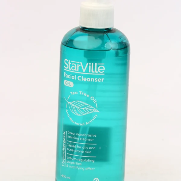 غسول ستارفيل للبشرة الدهنية شجرة الشاي - StarVille Facial Cleanser Gel Tea Tree Oil - 400 مل