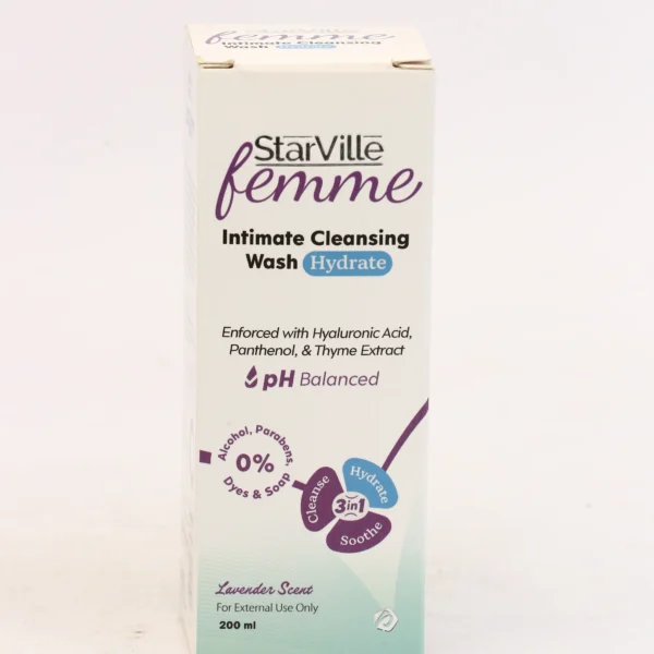 غسول ستارفيل فيم للمناطق الحساسة هايدريت - StarVille Femme Intimate Cleansing Wash Hydrate - 200 مل