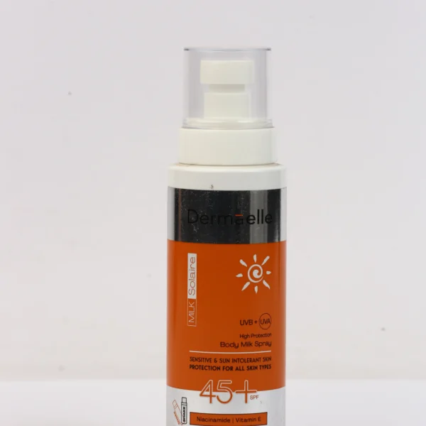 Dermaelle Milk Solaire Body Milk Spray SPF45+ 200ml | بخاخ ديرمايل ميلك سولير واقي شمس للجسم SPF45+ 200 مل