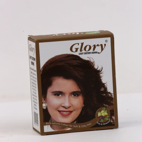 Glory Light Brown Henna 60g | حناء جلوري بني فاتح للشعر 60 جم