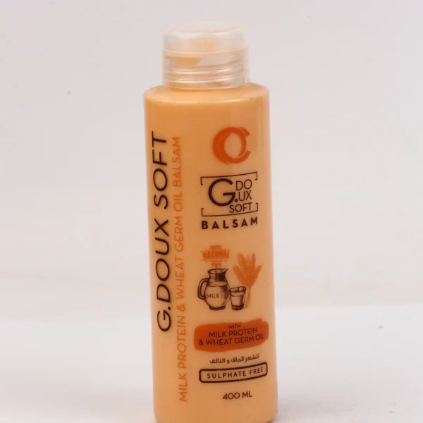 G.Doux Soft Balsam Milk Protein & Wheat Germ Oil 400ml | بلسم جي دوكس سوفت بالبروتين وزيت جنين القمح 400 مل