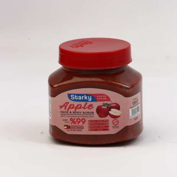 Starky Apple Face & Body Scrub 300ml | صنفرة ستاركي بالتفاح للوجه والجسم 300 مل