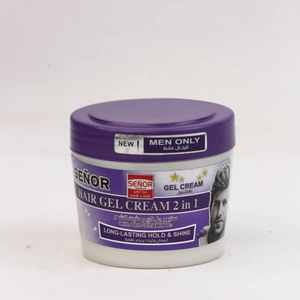 SEÑOR Hair Gel Cream 2 in 1 With Pro-Vitamin B5 250g | سنور جل كريم مثبت للشعر 2×1 بفيتامين B5 250 جم