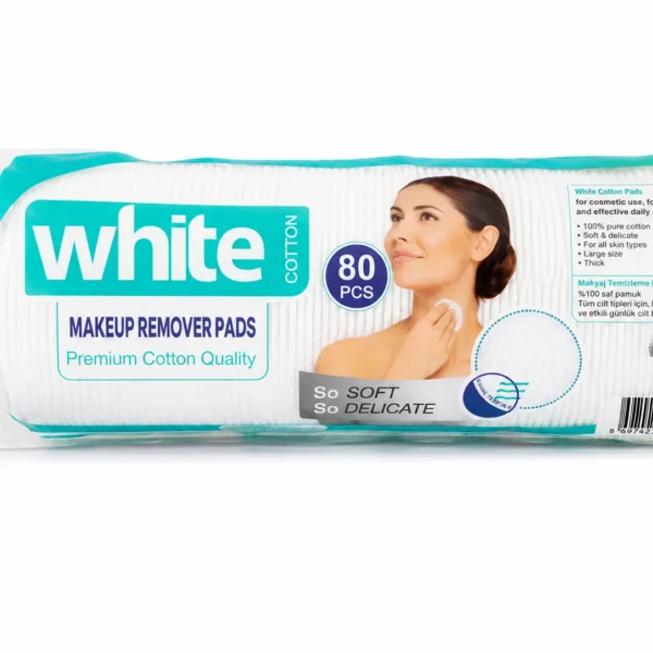 وايب قطن مكياج White Cotton 80 قطعة